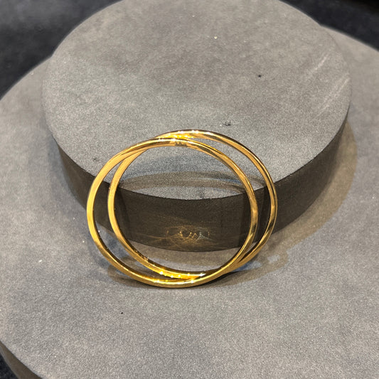 Silver Baby Bangles Gold Finished