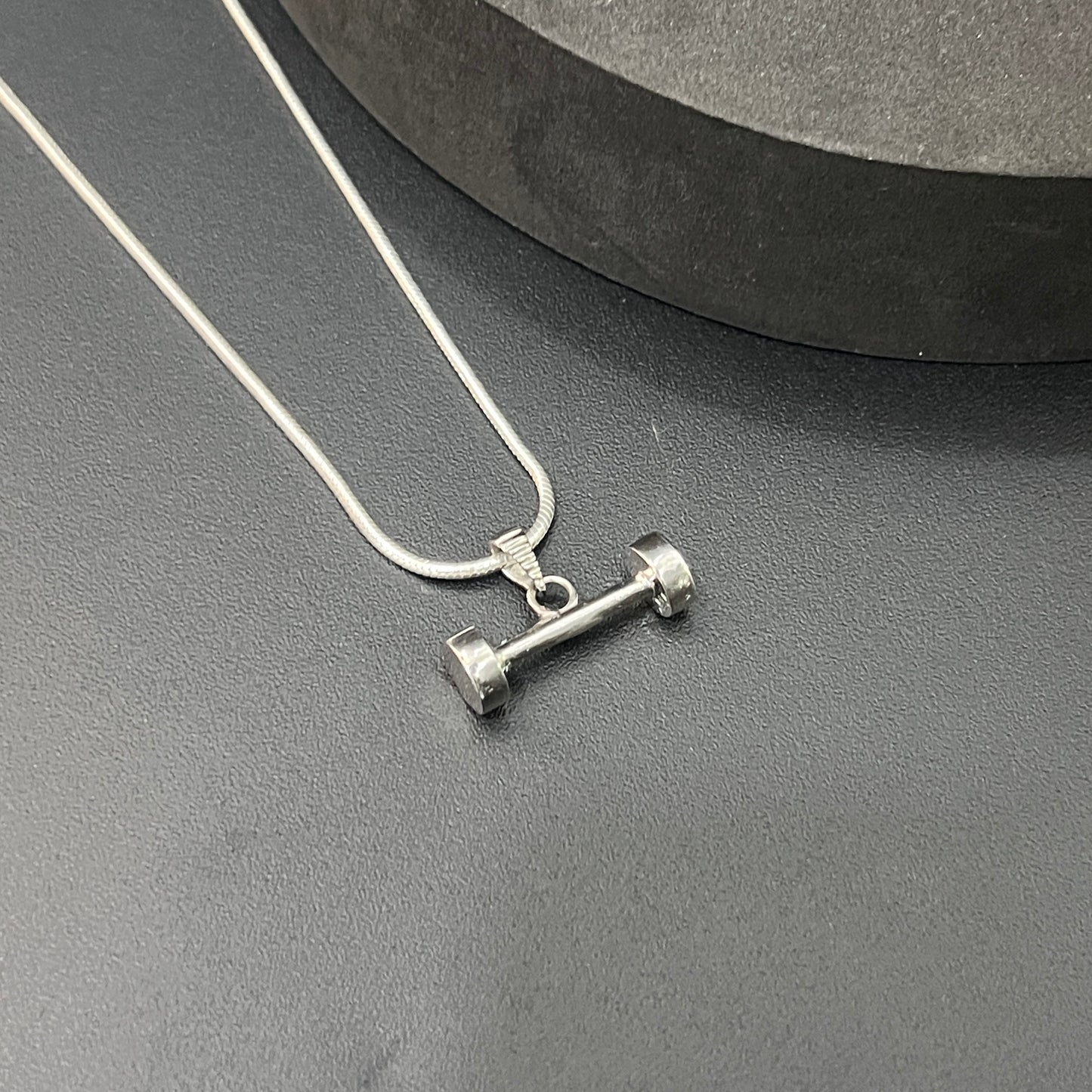 Silver dumbell Pendant