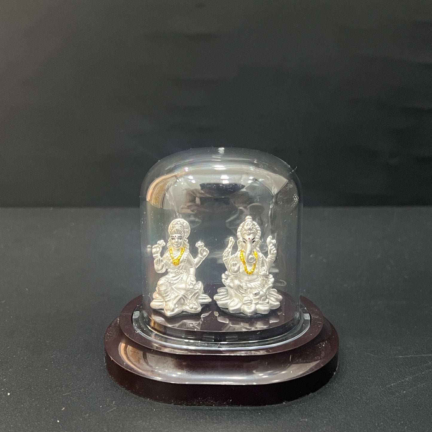 Silver Ganesh & Lakshmi Idol
