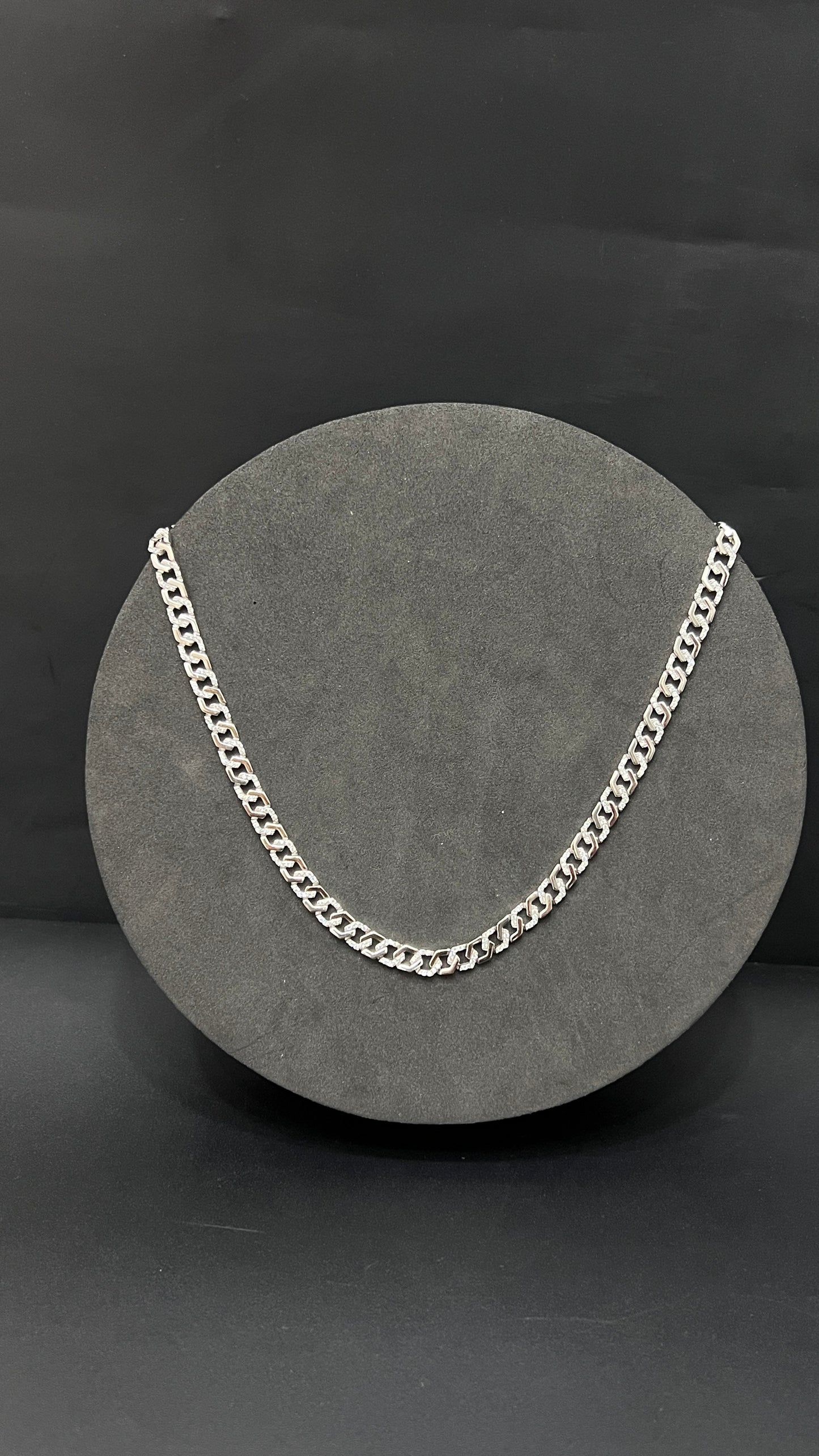Silver Mens Chain Heaxo Cuban