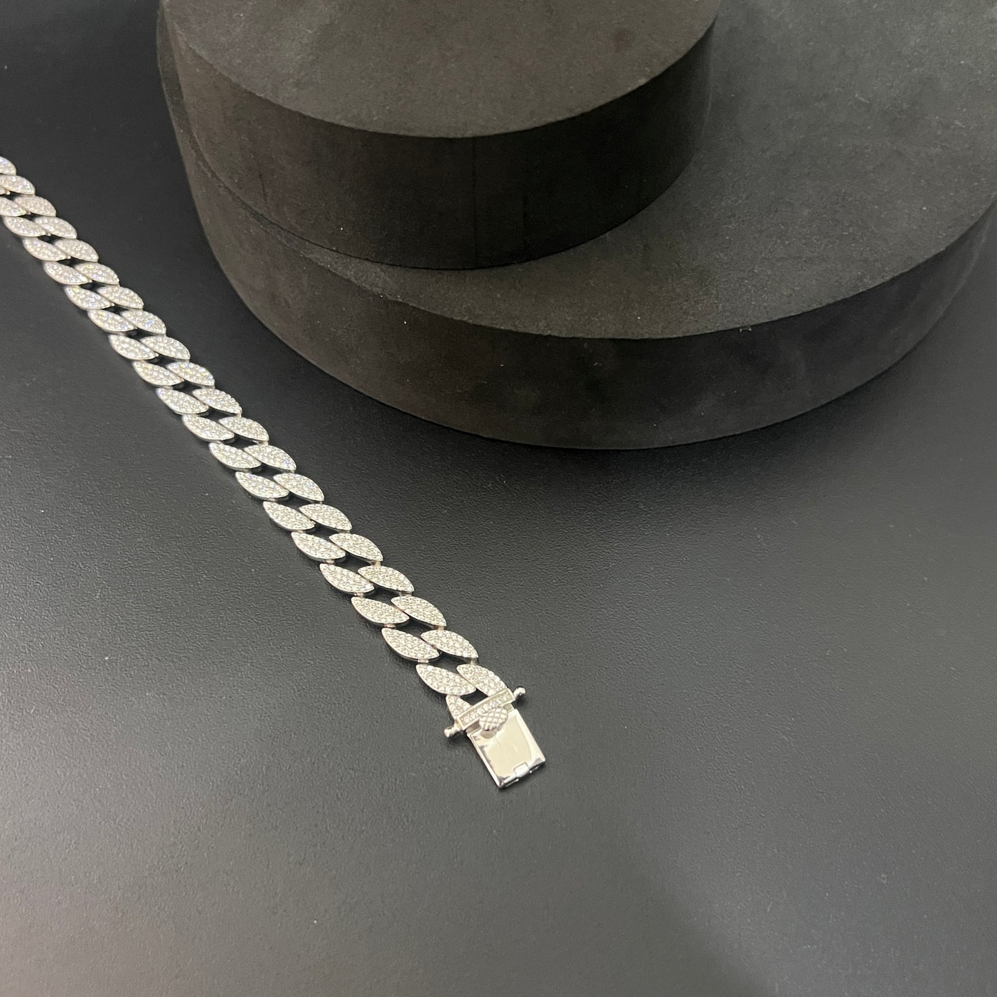 Silver Men's Bracelet_ Italian Cuban