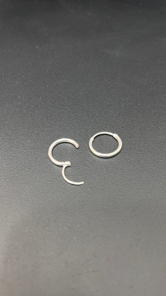 Silver Womens Earring (Earloops) Pair