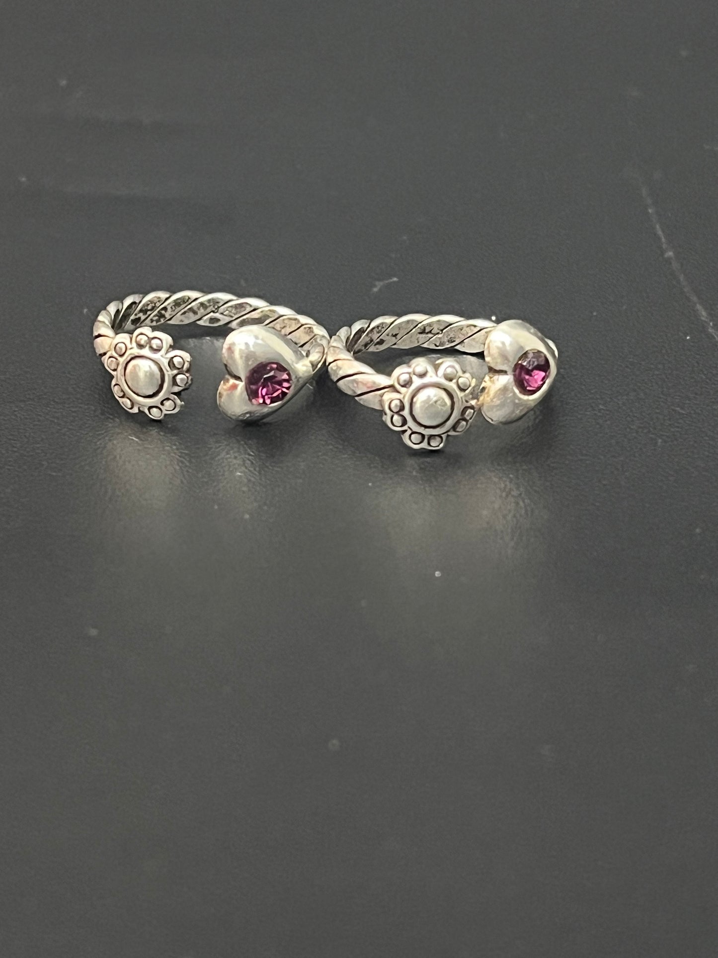 Ladies Toe ring Heart ❤️__Flower