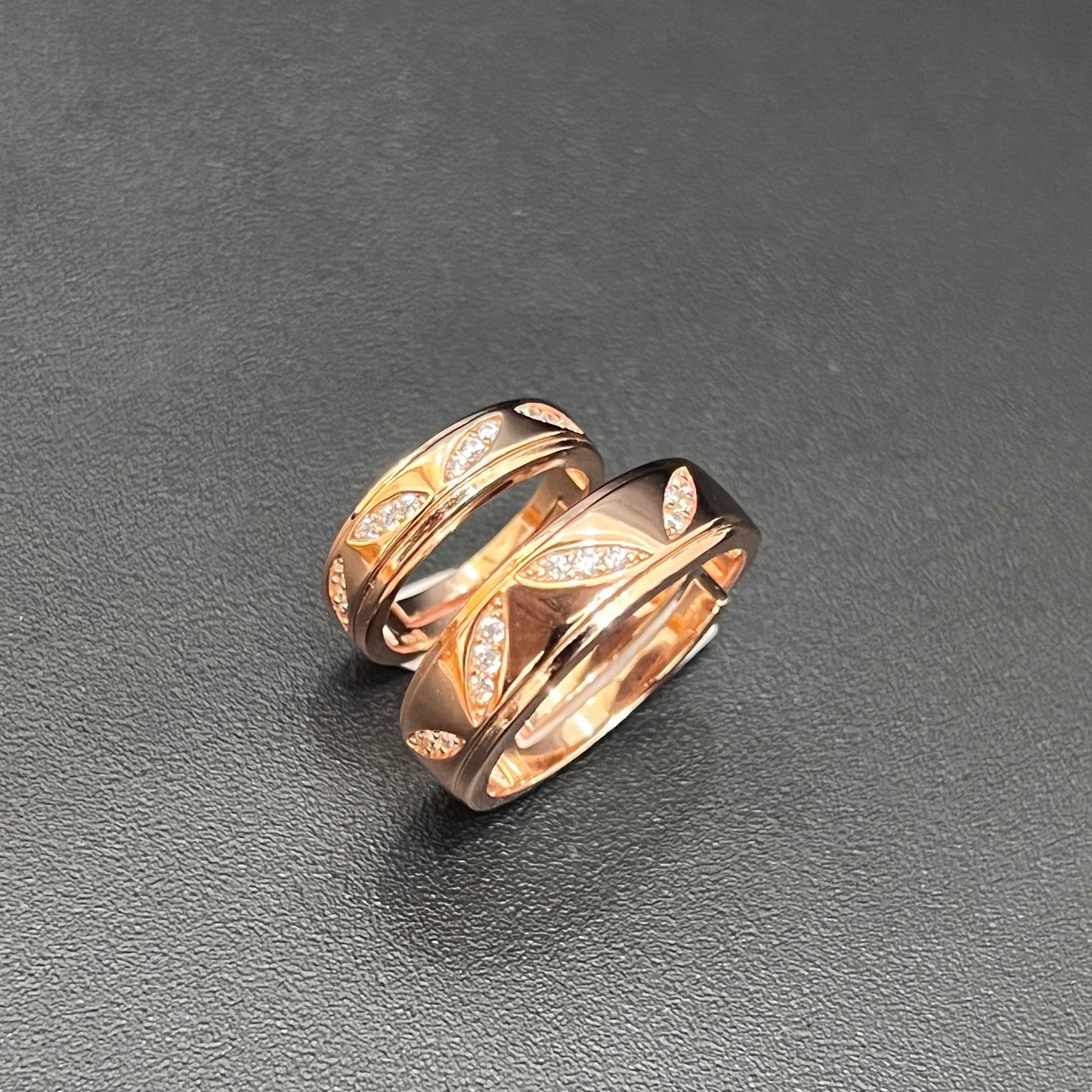 Couple Rings _Classic Rose gold Finished