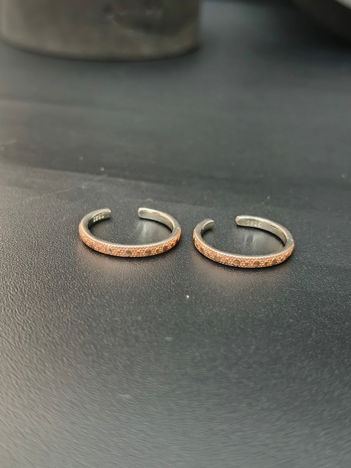 Ladies Toe Rings Two Tone (Rose gold)