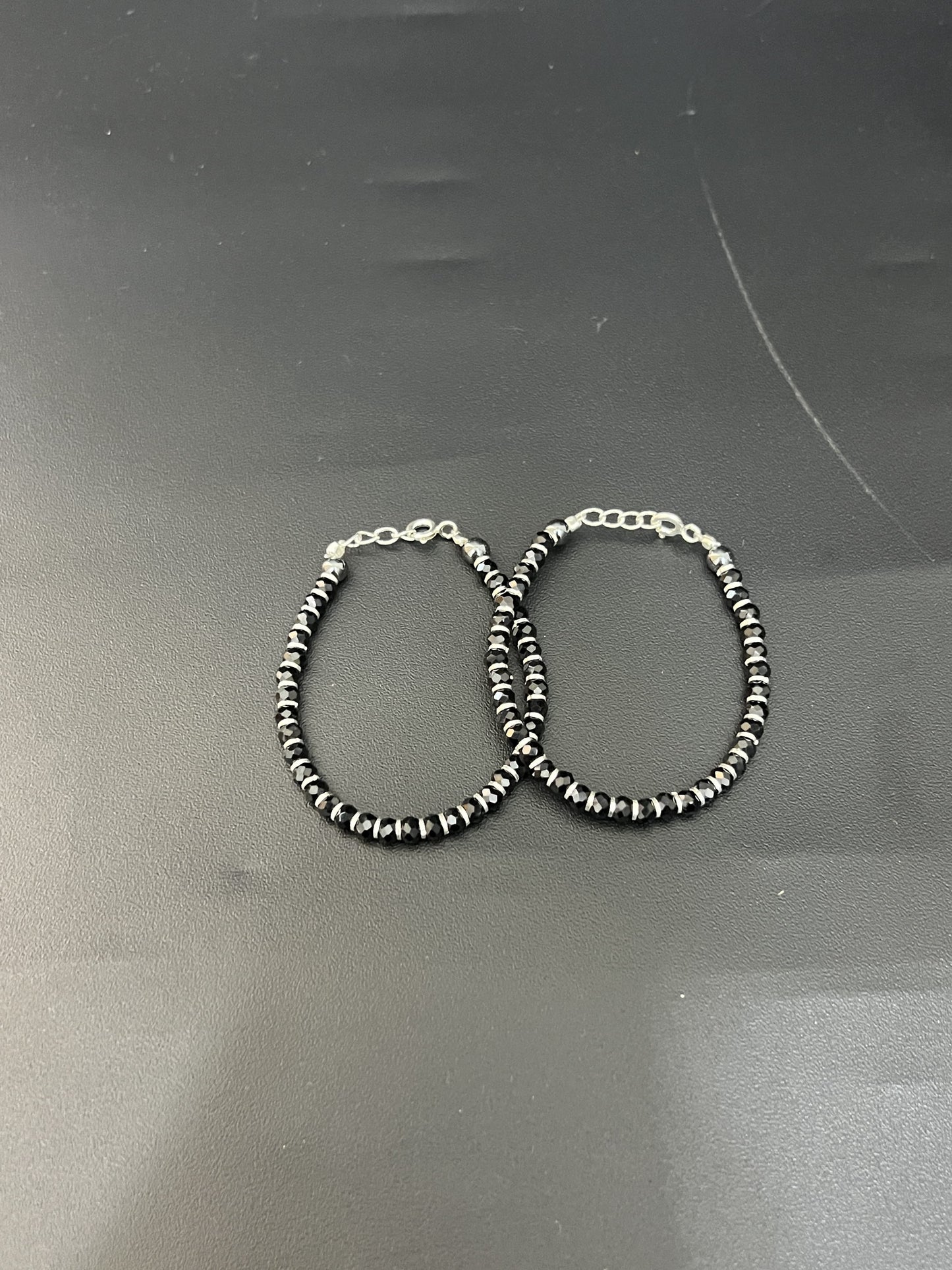 Baby Black Beads Anklet