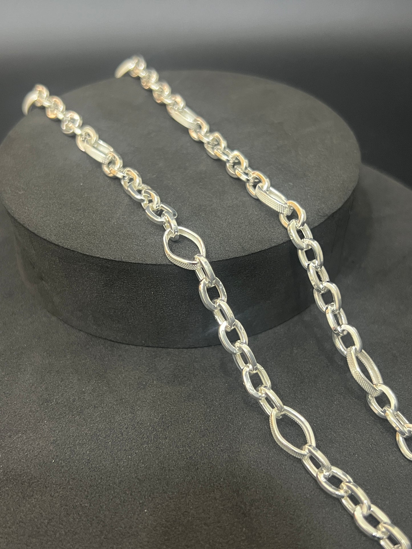 Silver Mens chain_Indo Italy Matte