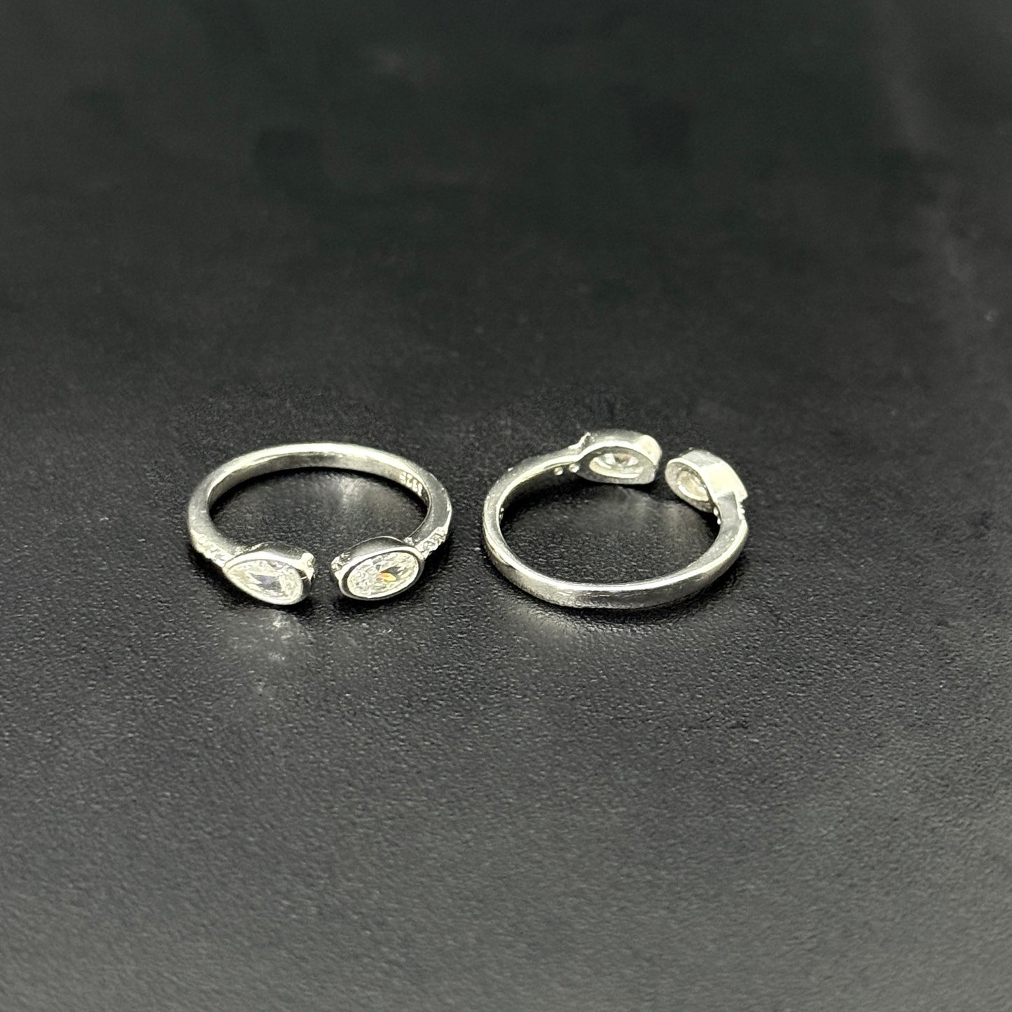 Ladies Toe Rings Duo Cz TS5