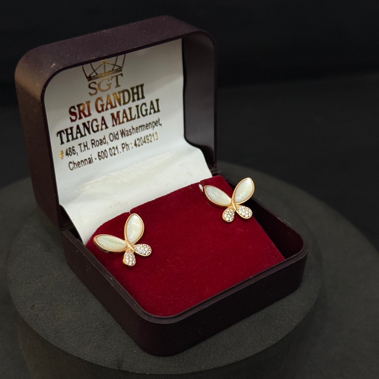 Silver Ladies Studs_RG Butterfly