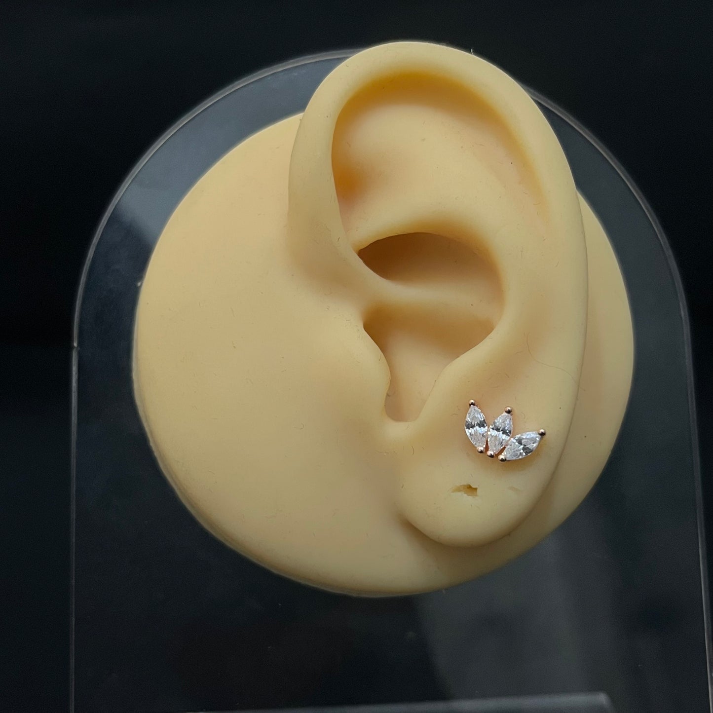 Silver Second Studs Nayanthra Model Rosegold