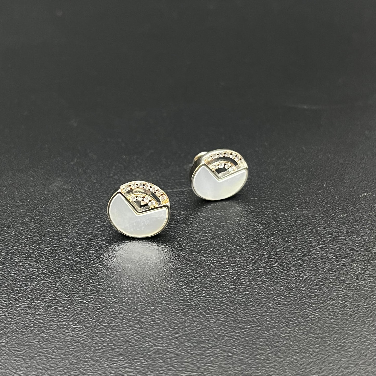 Silver studs Circle Design