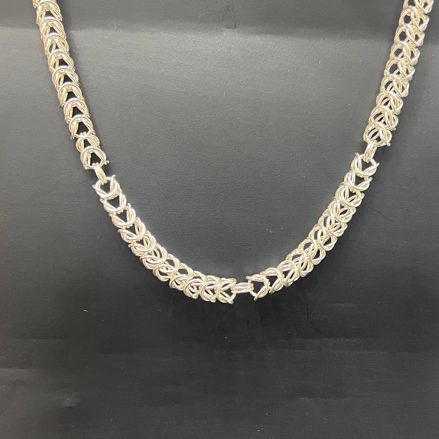 Men's Chain Spiral Design Regular Silver
