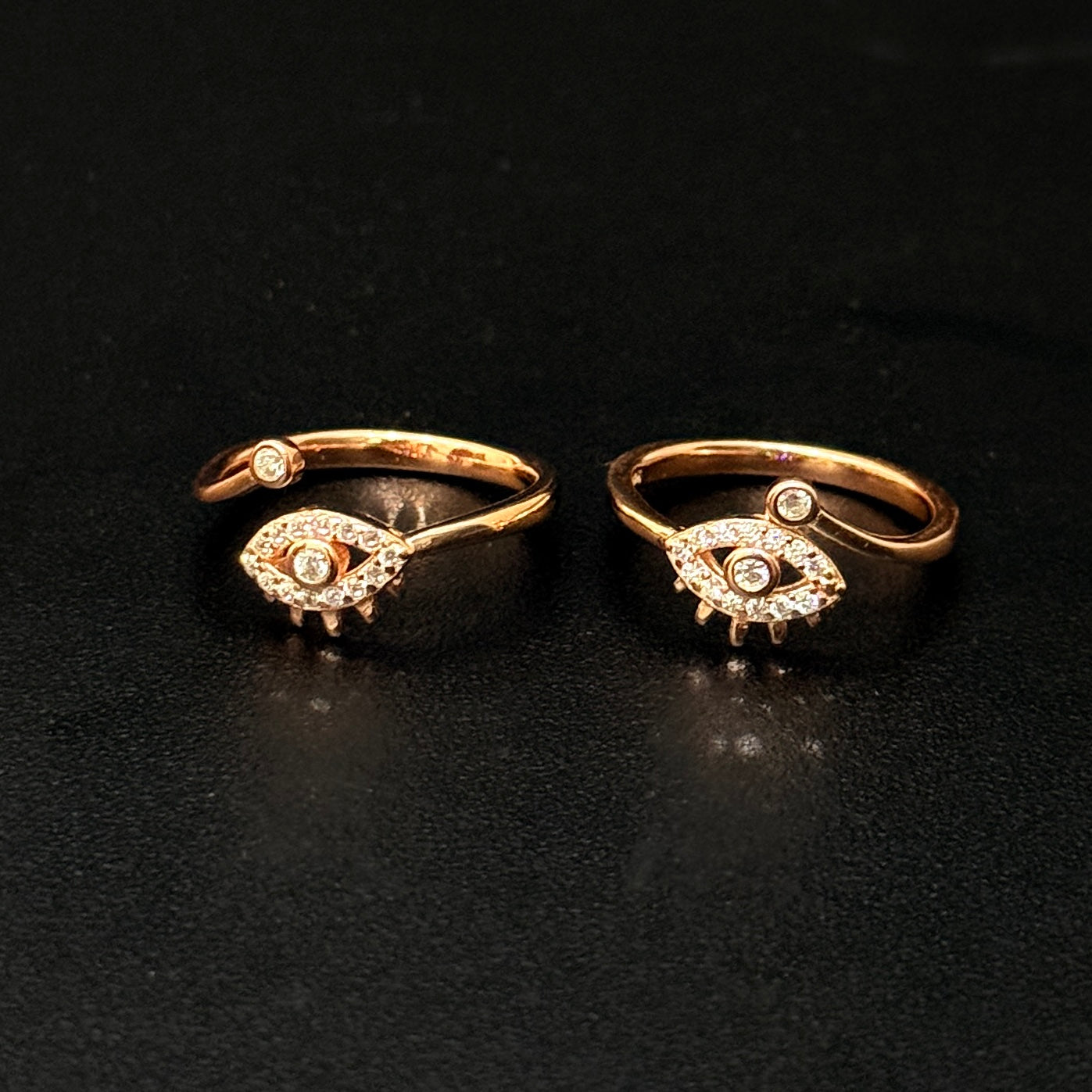 Silver Ladies Toe Rings Evil Eye RG