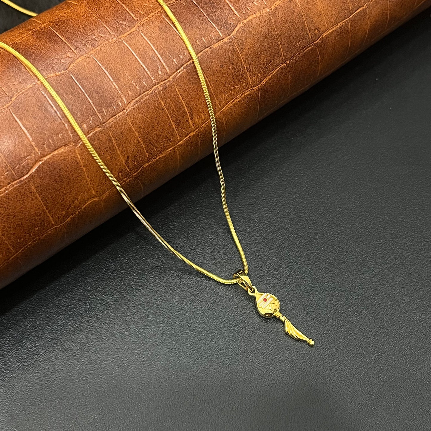 Silver Vel Pendant Gold Finished