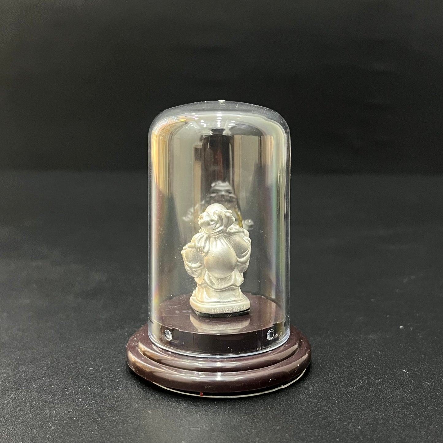 Silver Laughing Buddha Idol