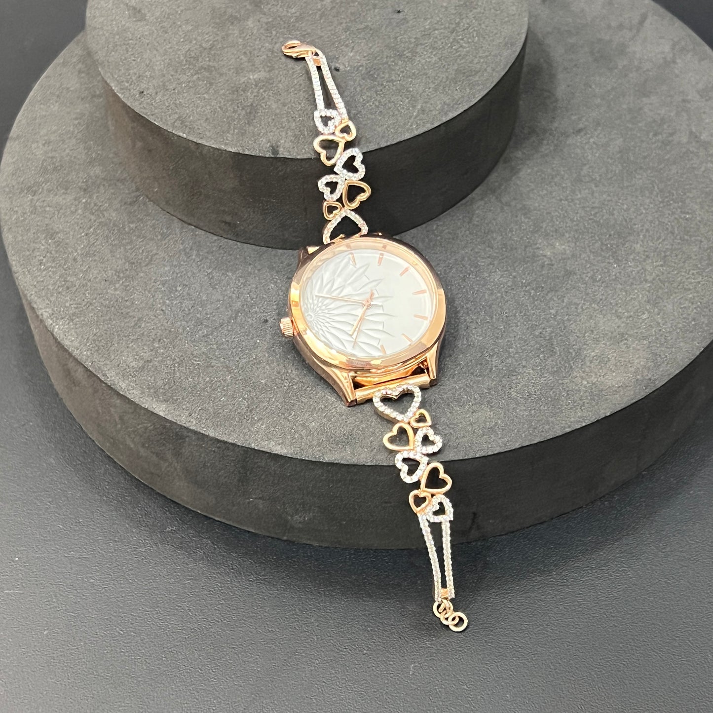 Silver ladies Watch Rosegold