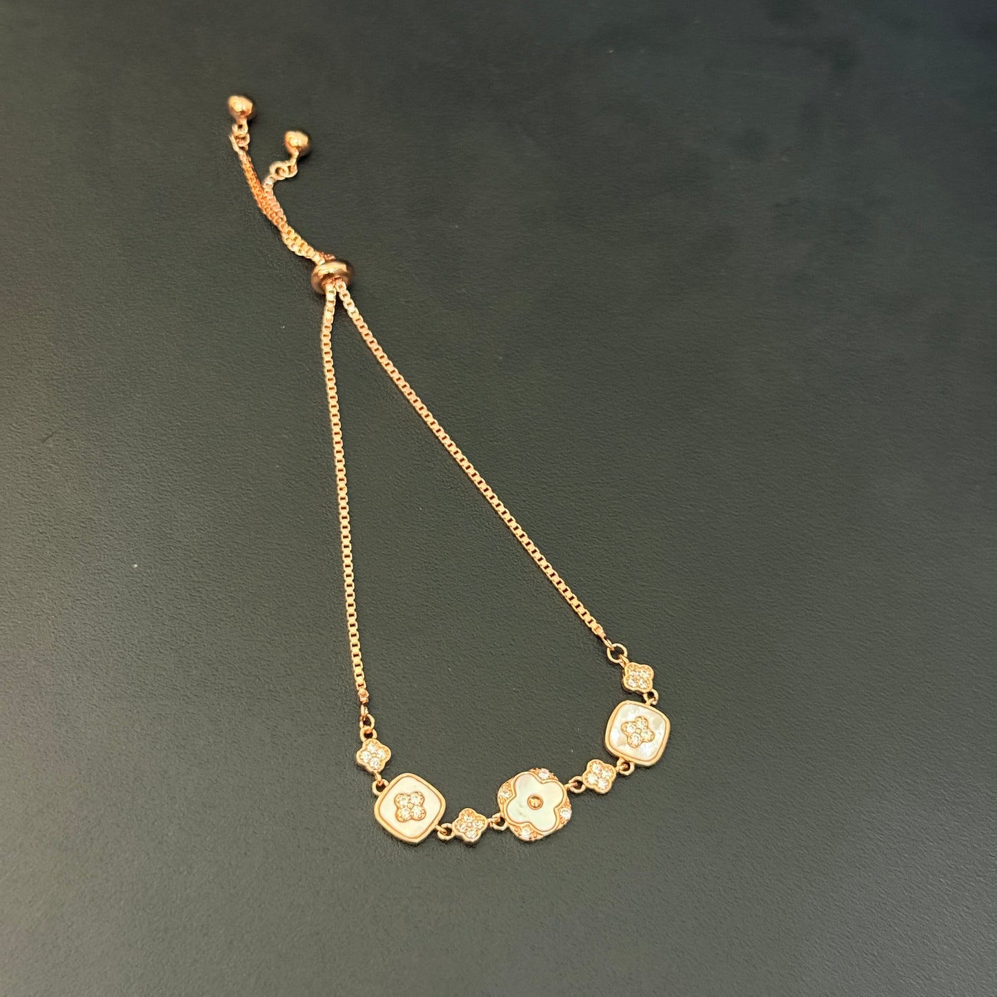 Silver Ladies Bracelet Adjustable Push lock DS13 RG