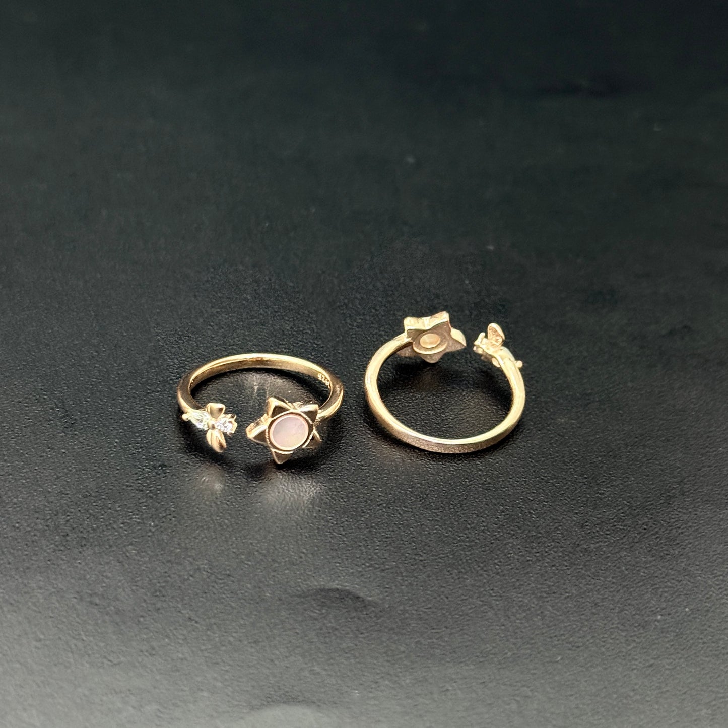 Ladies Toe Rings Rosegold Star