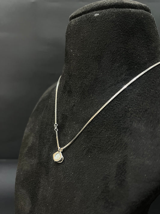 Silver Ladies Pendant Chain Moon Silver