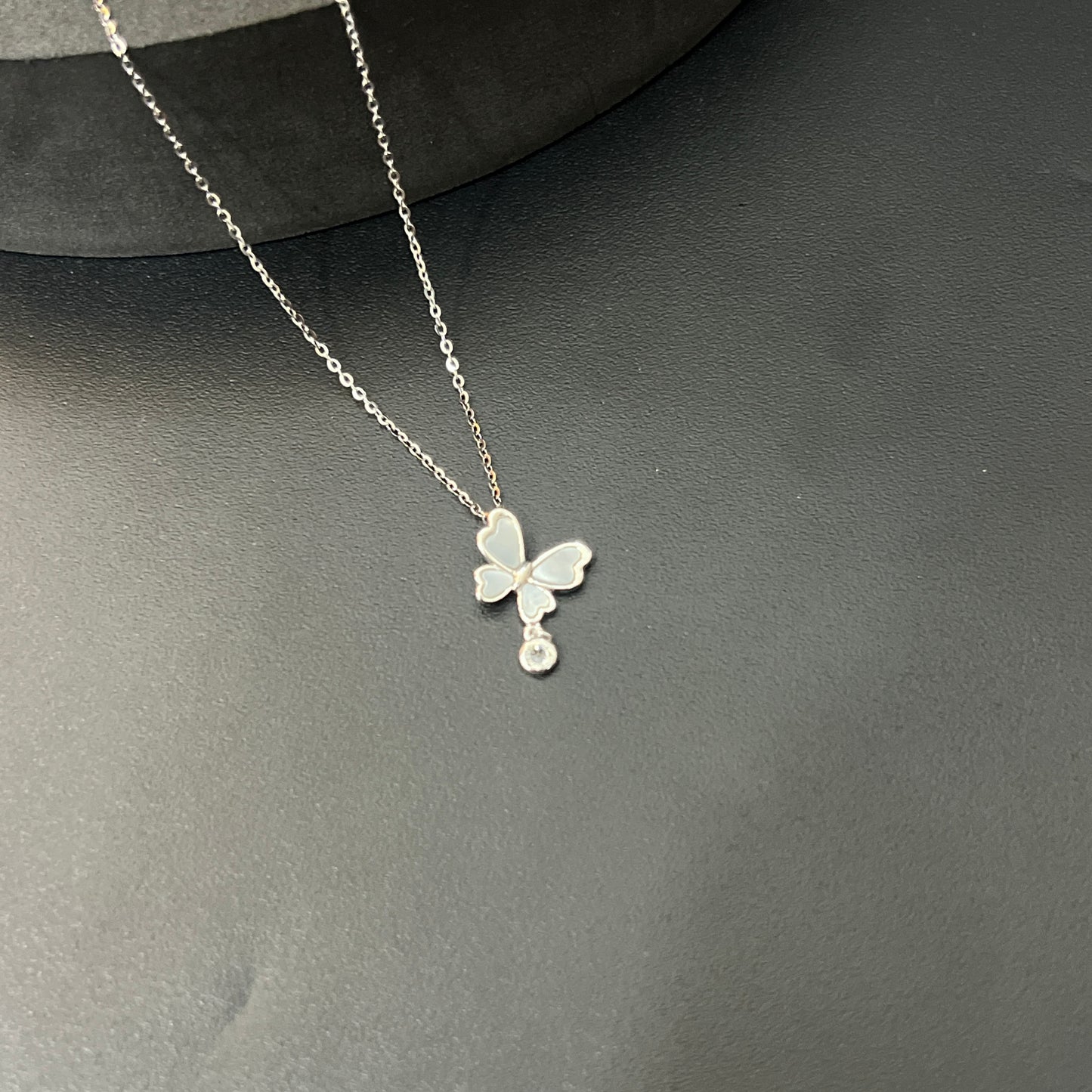 Ladies Pendant Chain Butterfly & Single Hanging Beads
