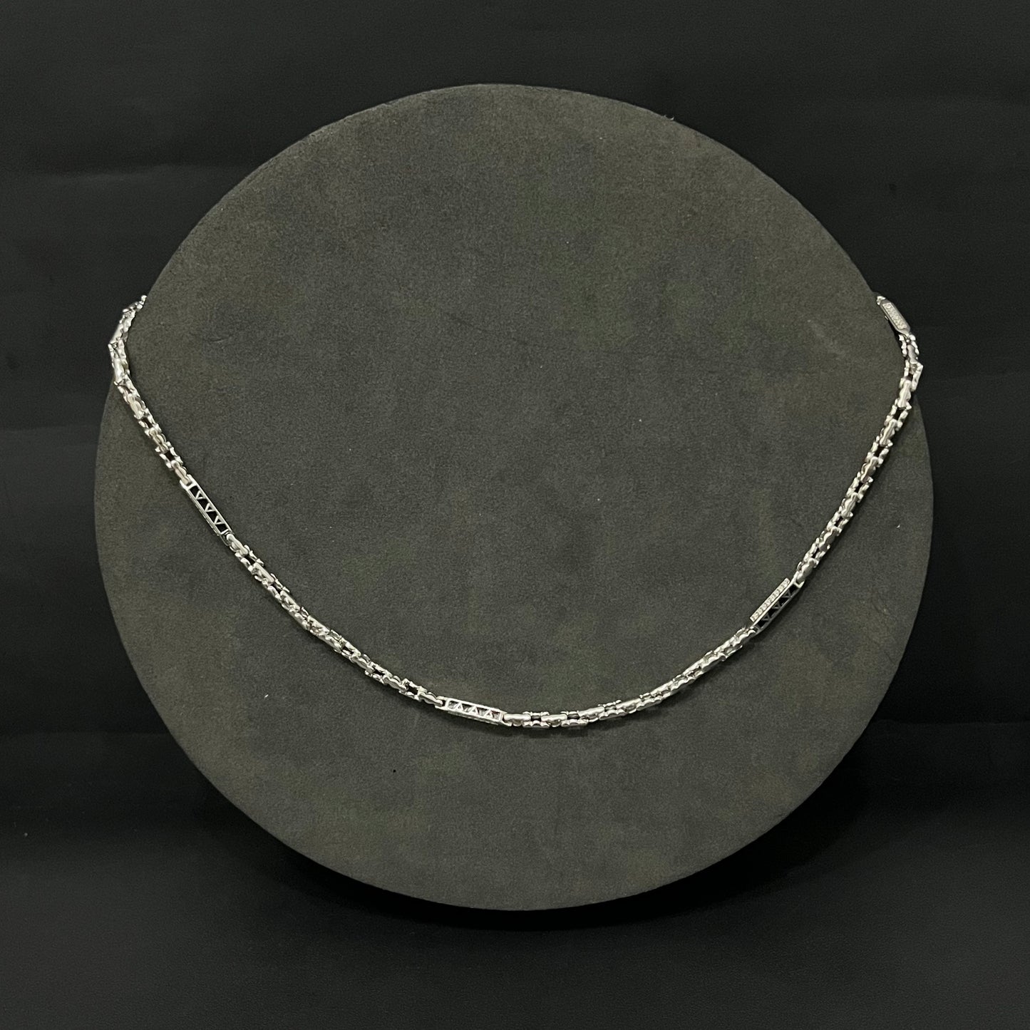 Silver Mens Chain Choco Bolder Cut