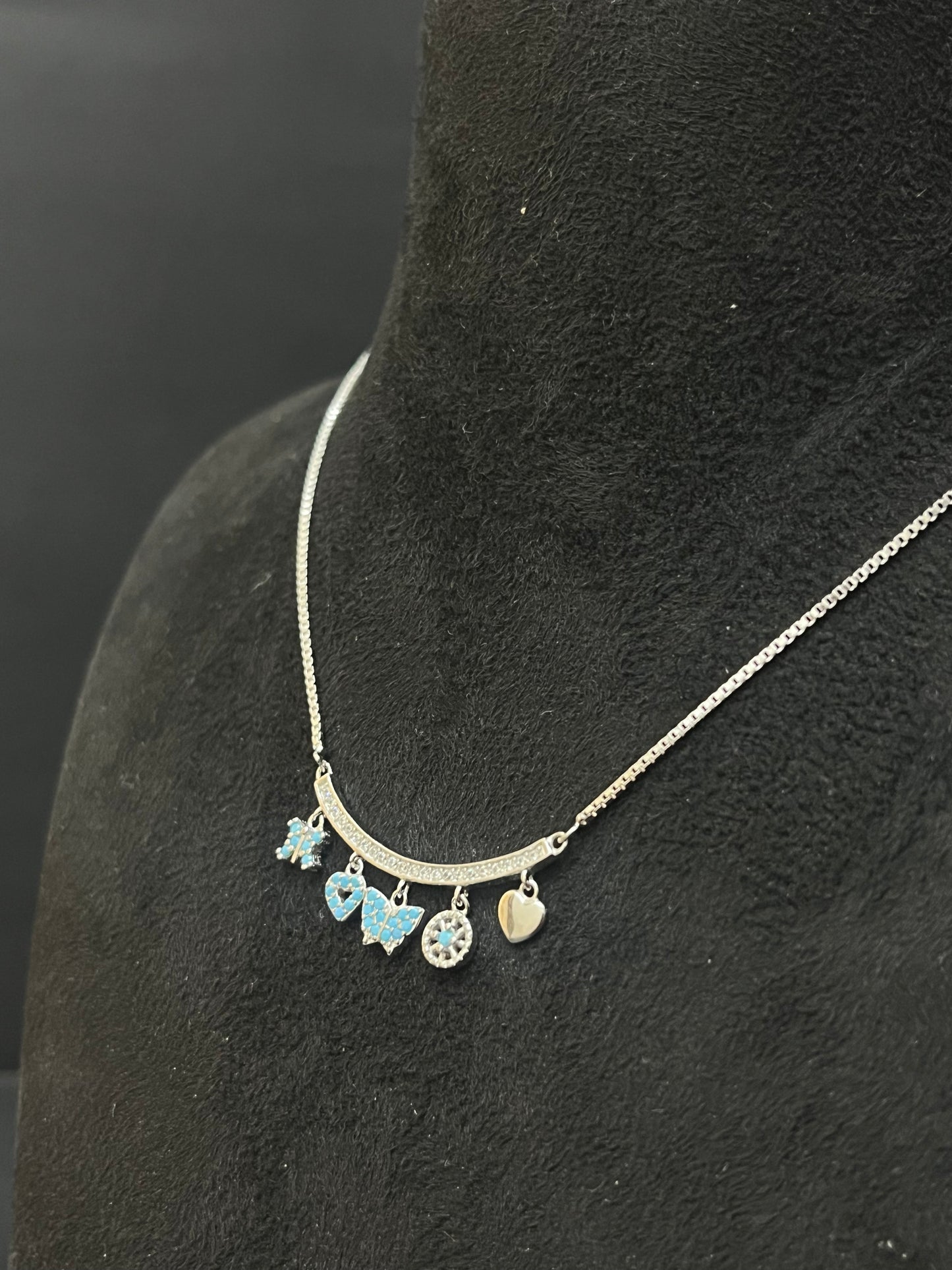 Silver Ladies Charms Chain