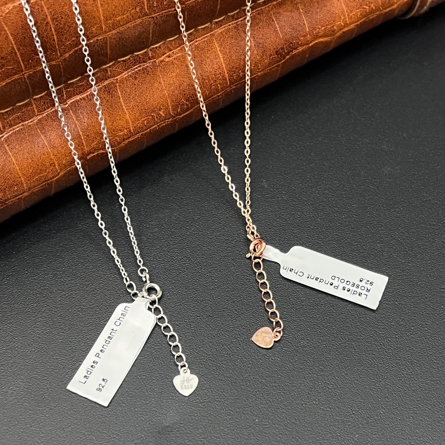 Silver Ladies Pendant Chain Butterfly