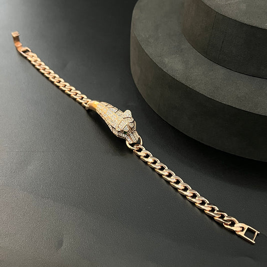 Silver jagaur Bracelet Rosegold