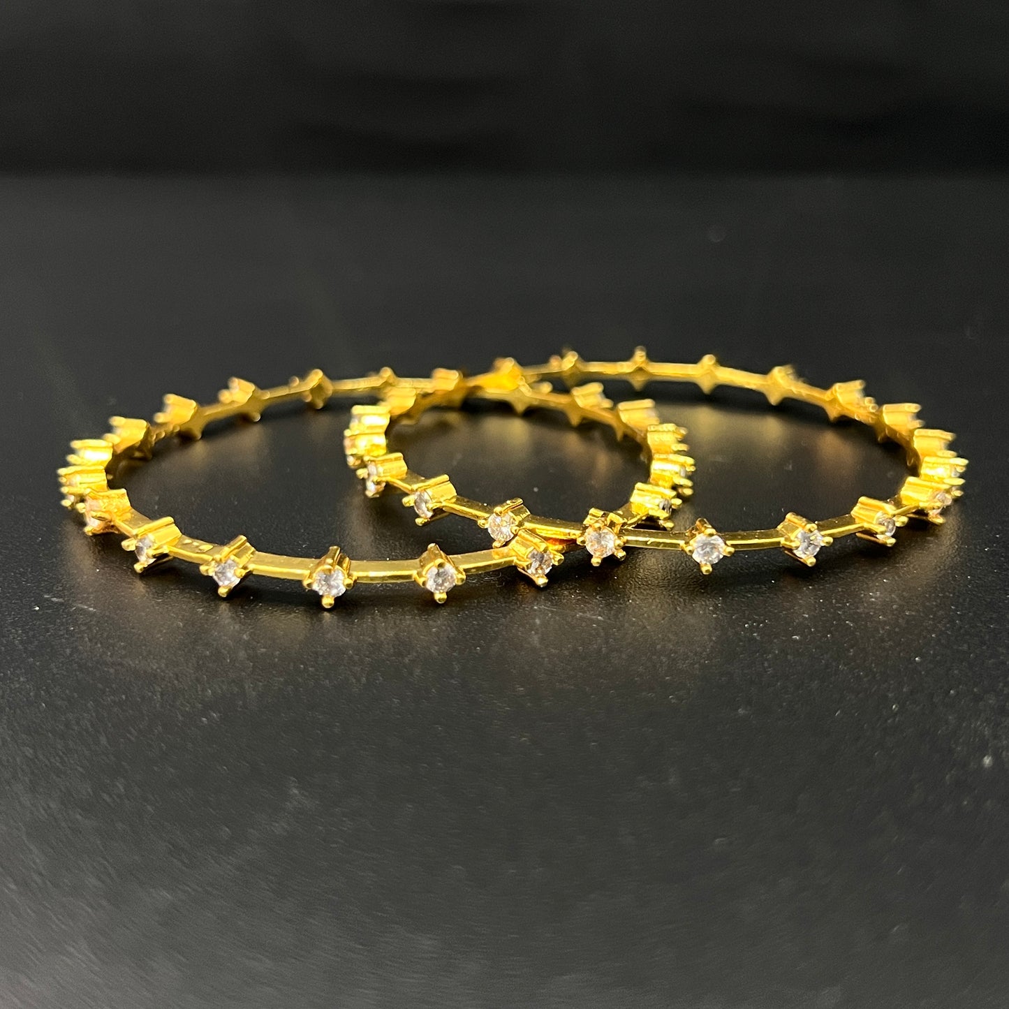 Ladies Bangle Gold Finish