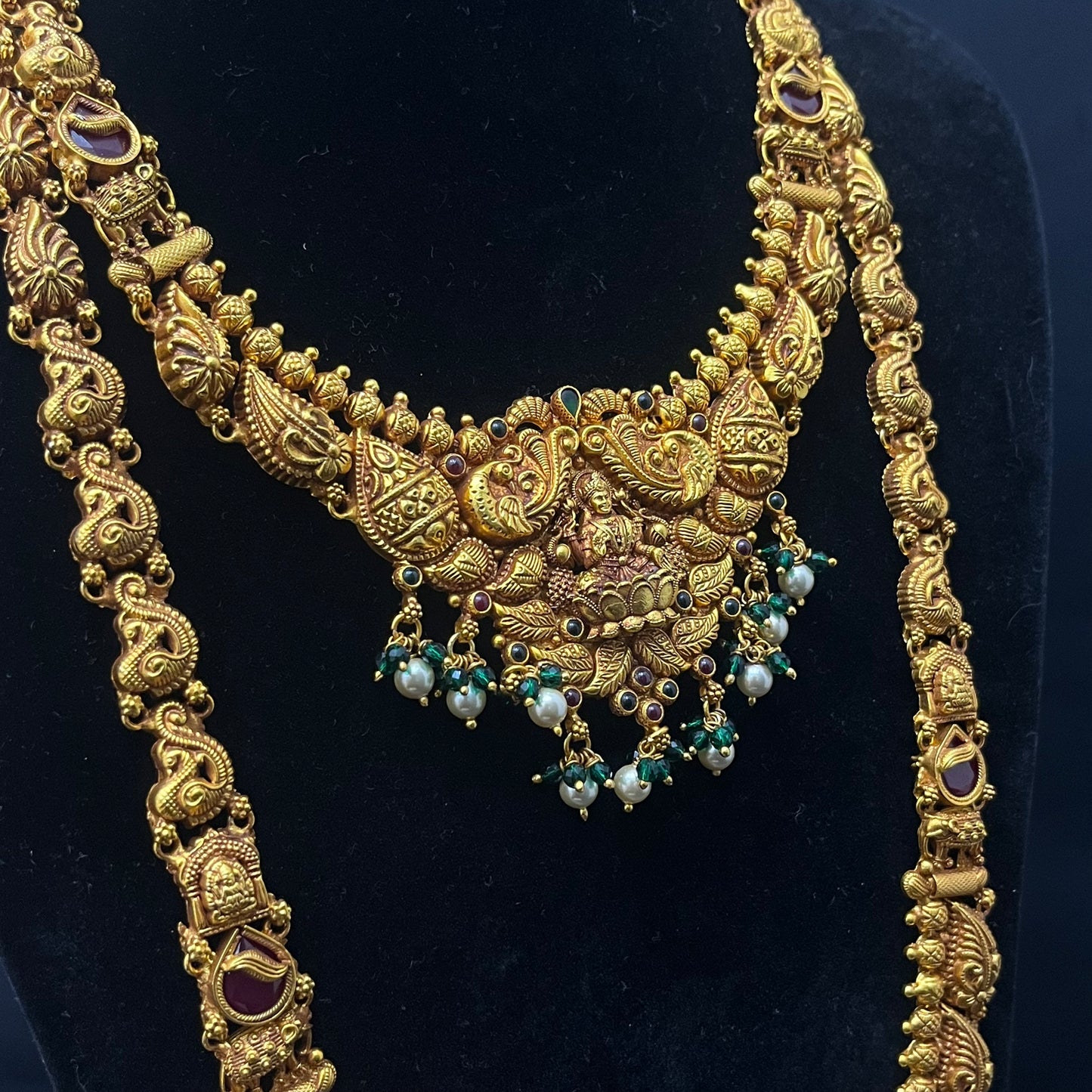 Silver Necklace with Haram Gold Polish Finished