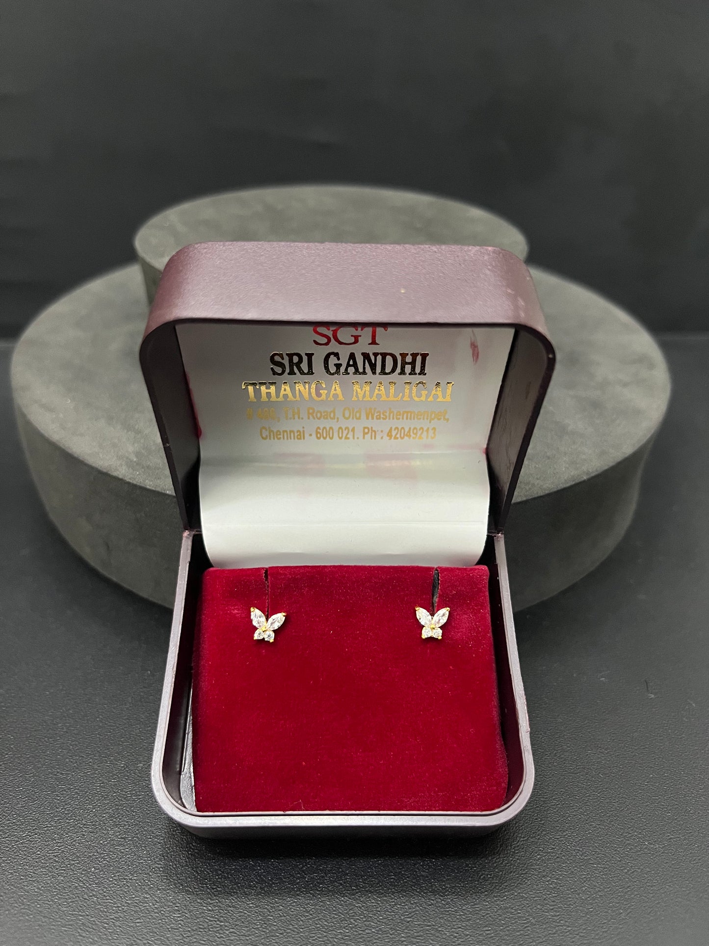 Gold Butterfly Studs 18K