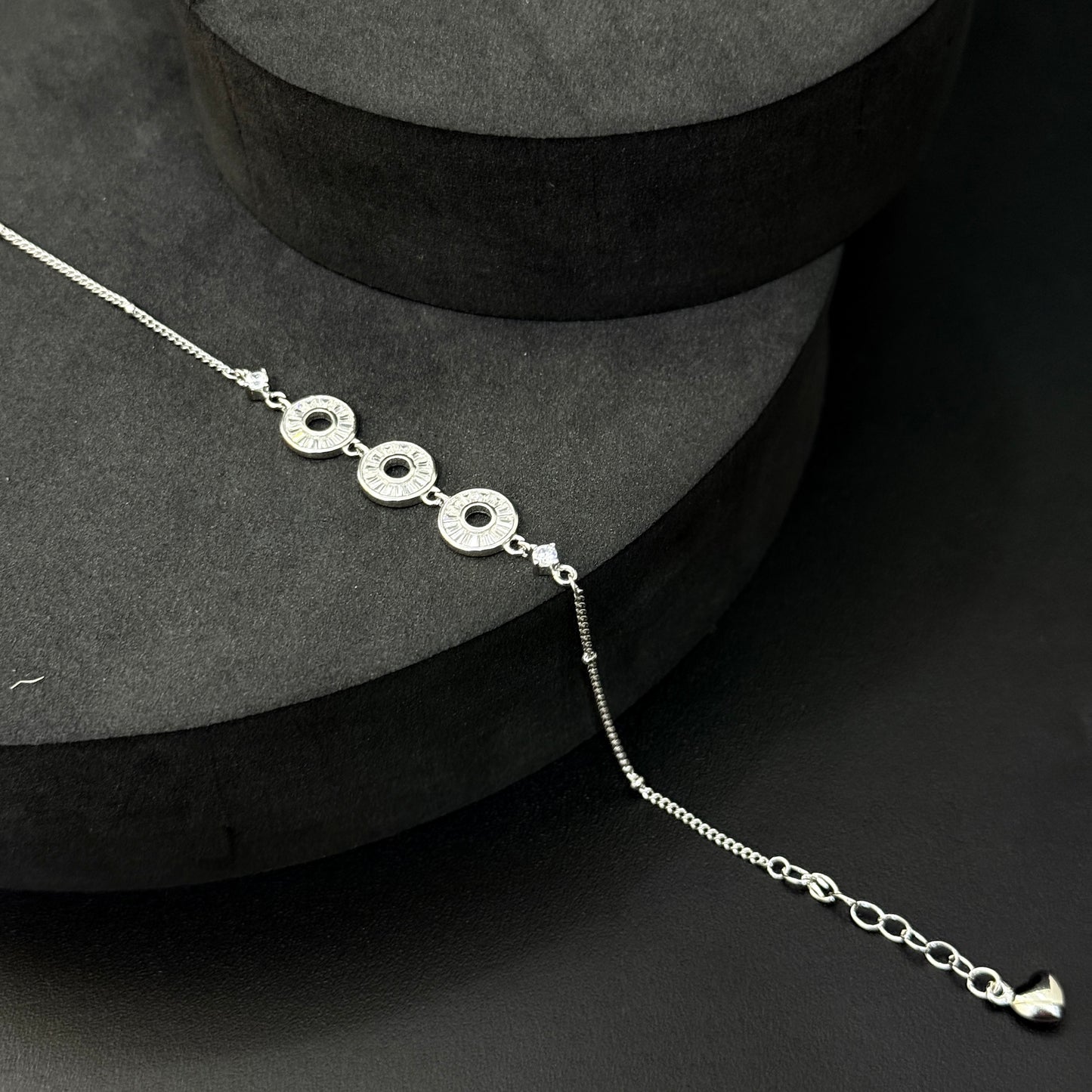 Ladies Silver Bracelet 3 Circle