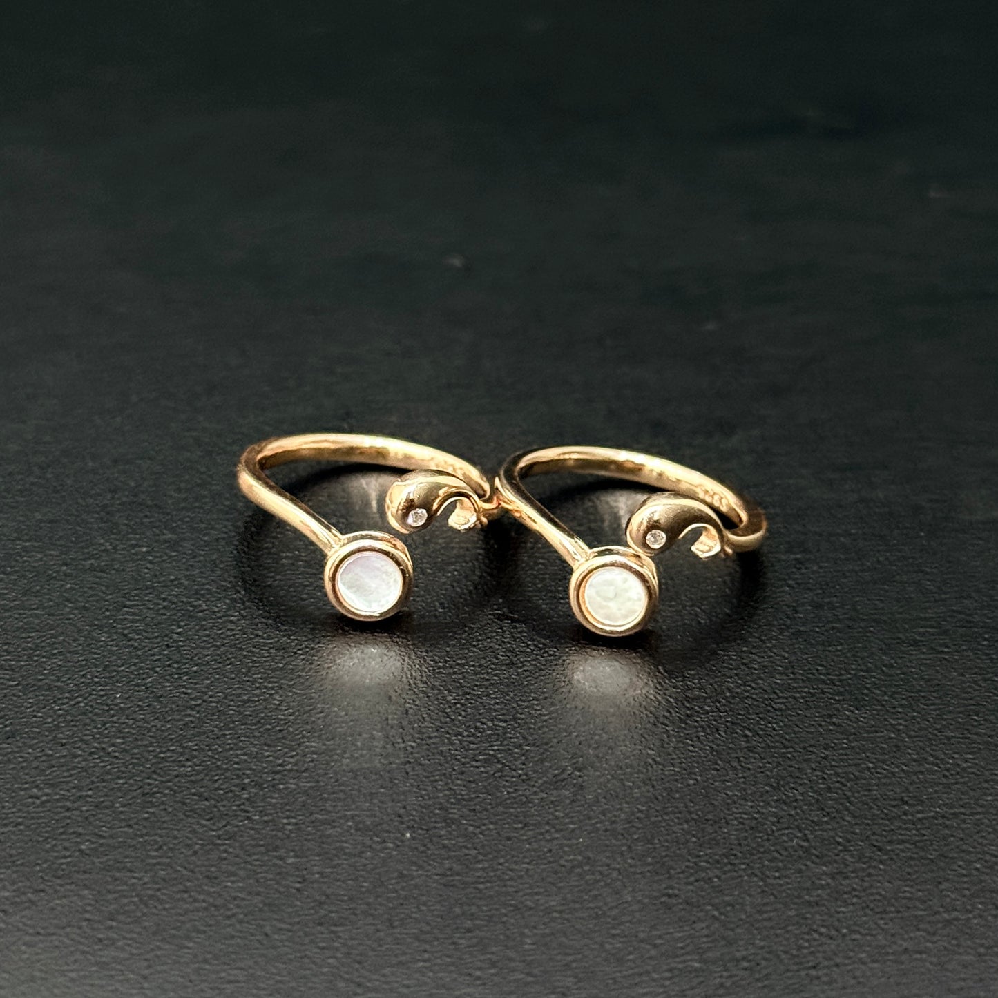 Ladies Toe Rings Rosegold Dolphin