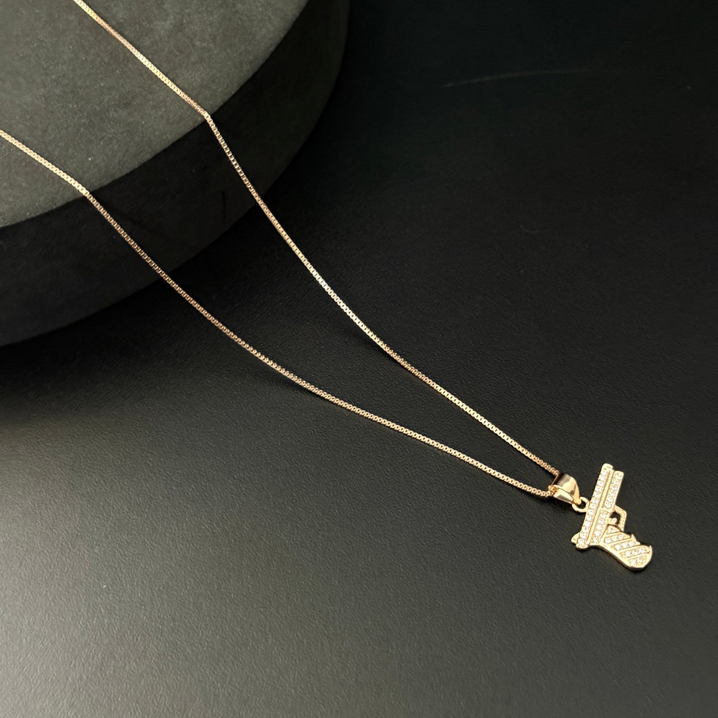 Ladies Pendant Pistol RoseGold