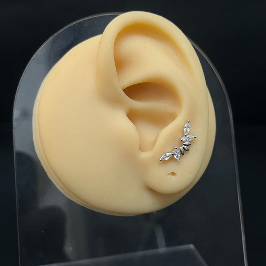 Silver Second Studs Nayanthra Model Z Platinum