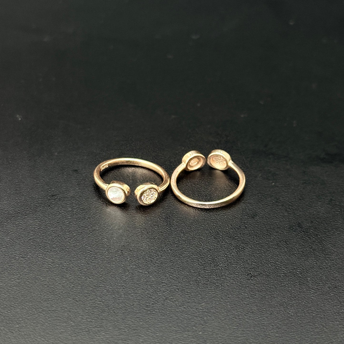 Ladies Toe Rings Rosegold Cz