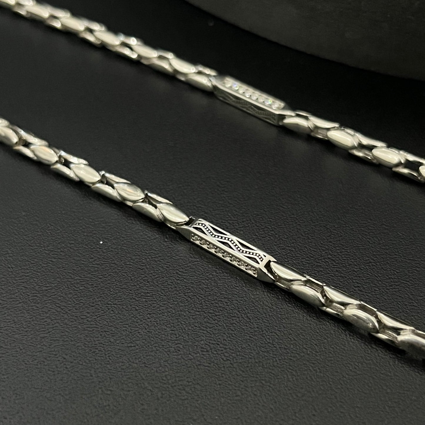 Silver Mens Chain Choco Oval Kathli