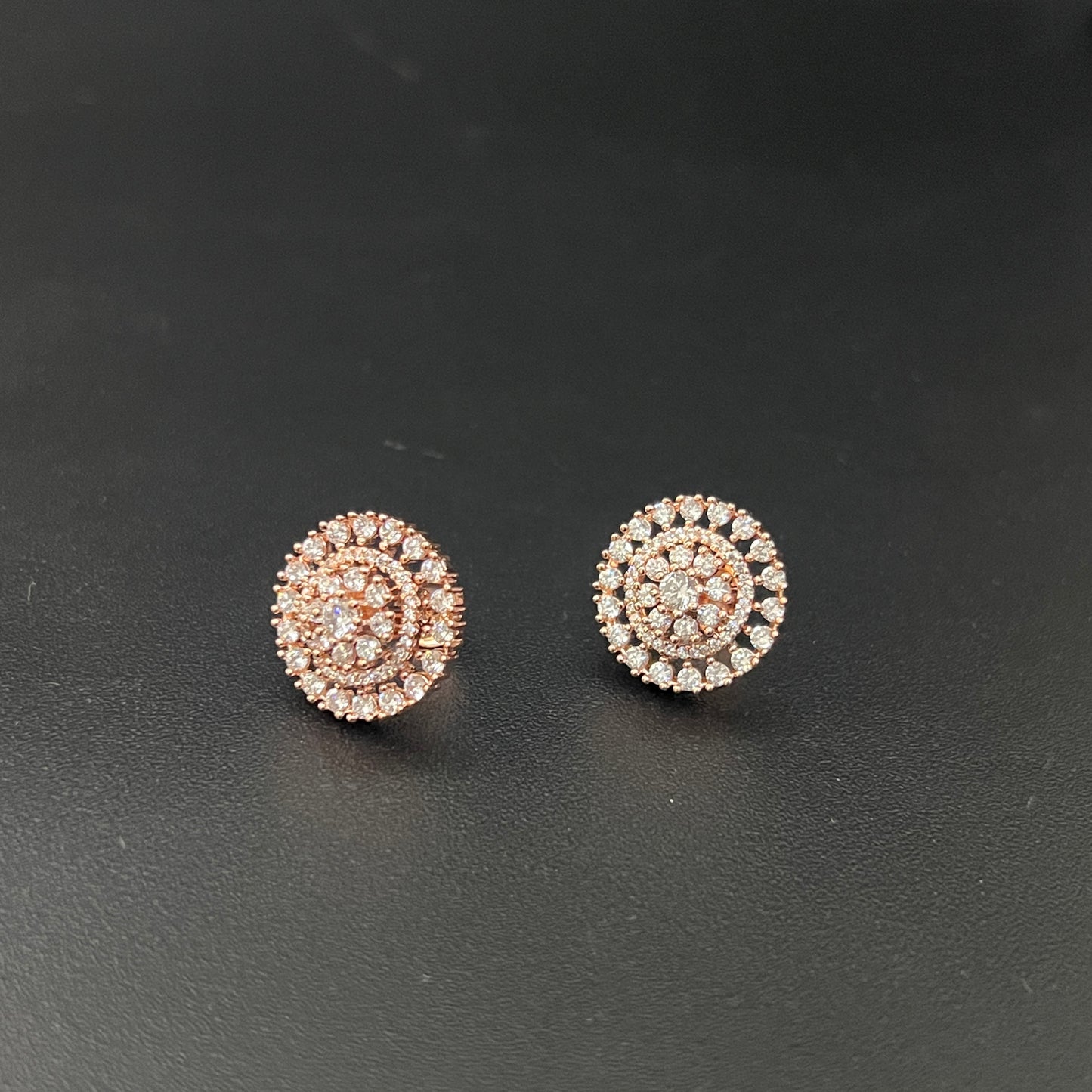 Ladies Studs_American Diamond Rosegold_DS3