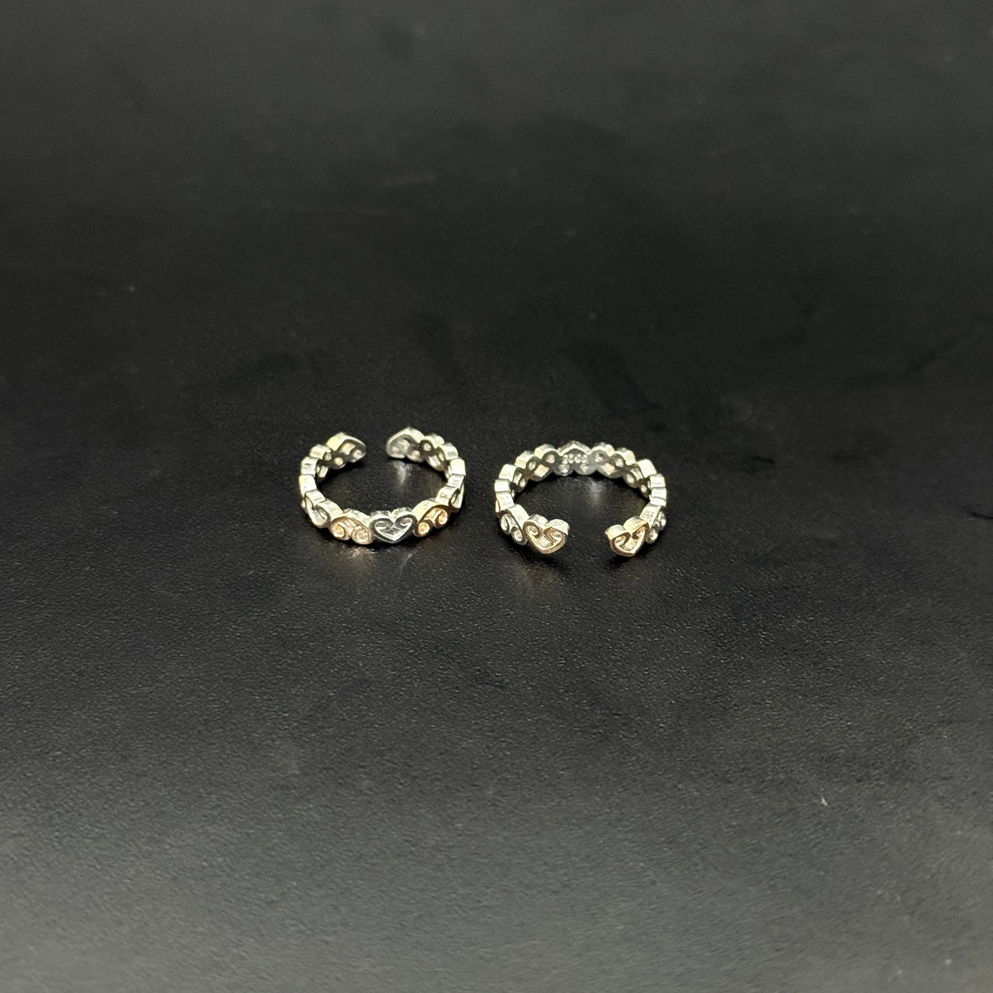 Ladies Toe Rings Heart In