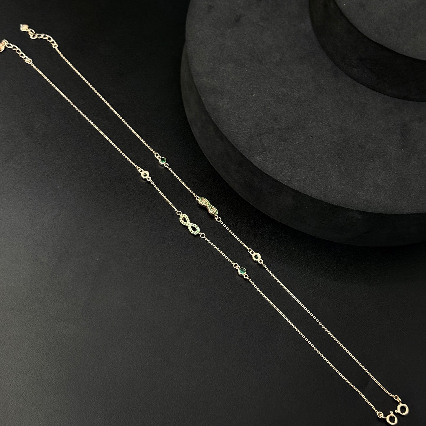 Silver Ladies Anklet Infinity SS