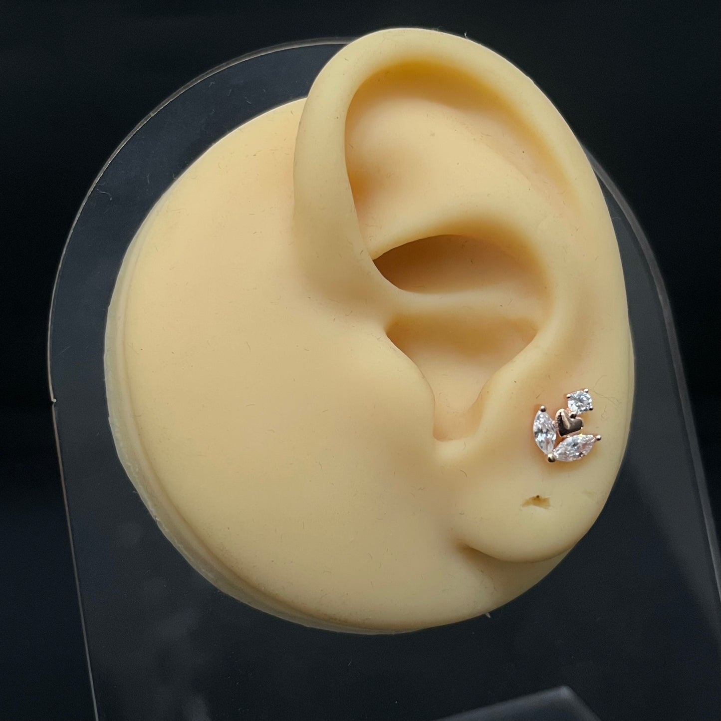 Silver Second Studs Anchor Drops Platinum