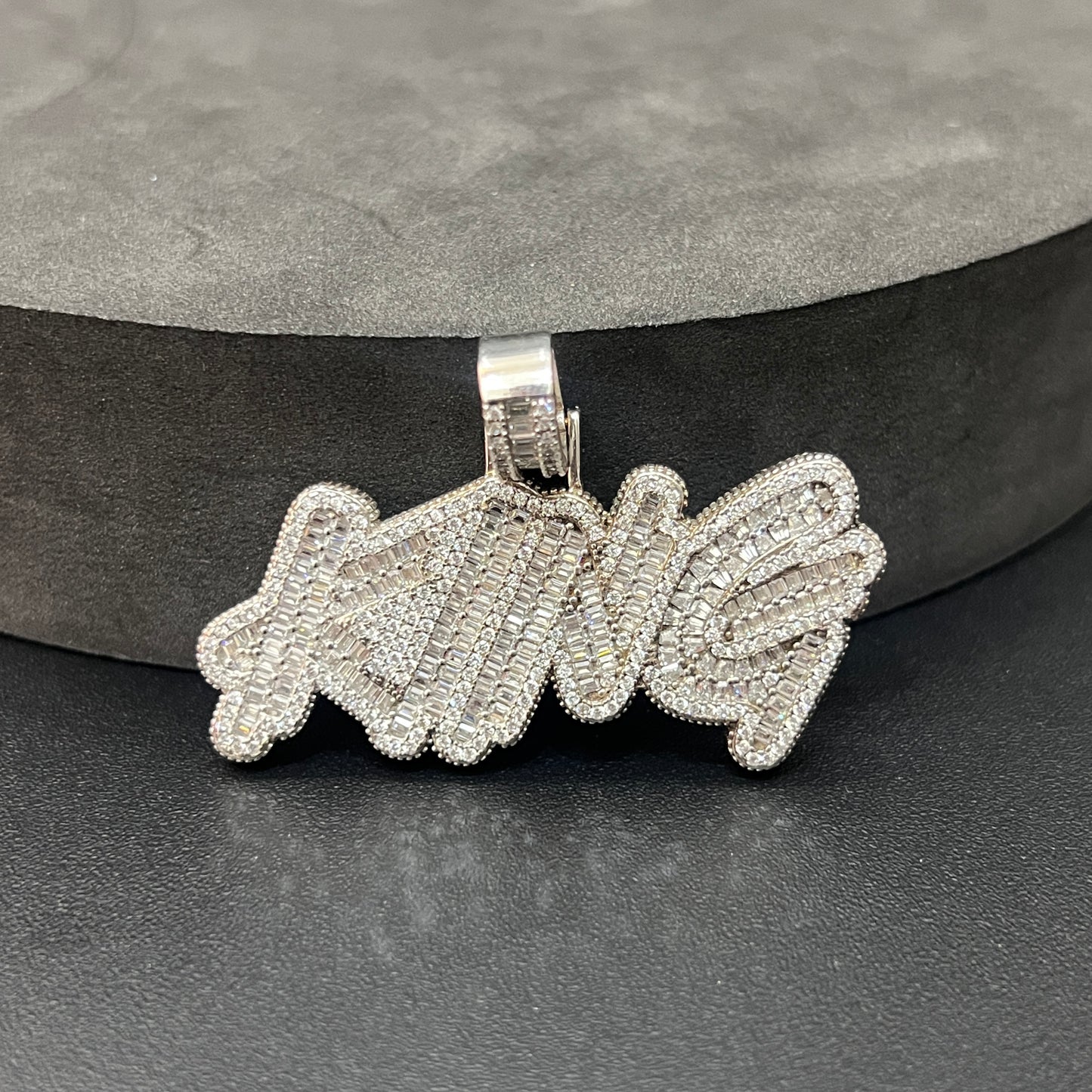 King Name Silver Pendant