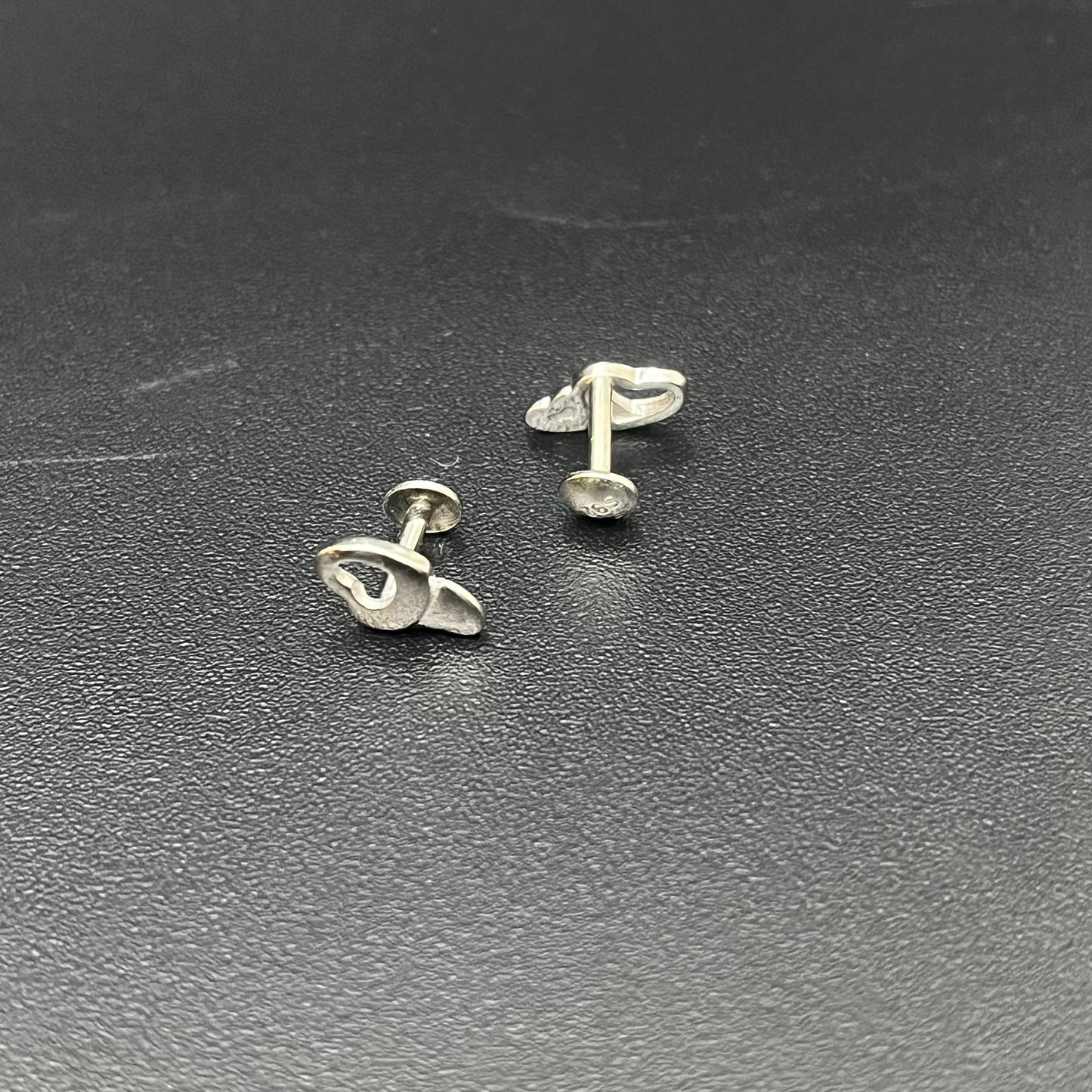 Silver Studs Double Heart