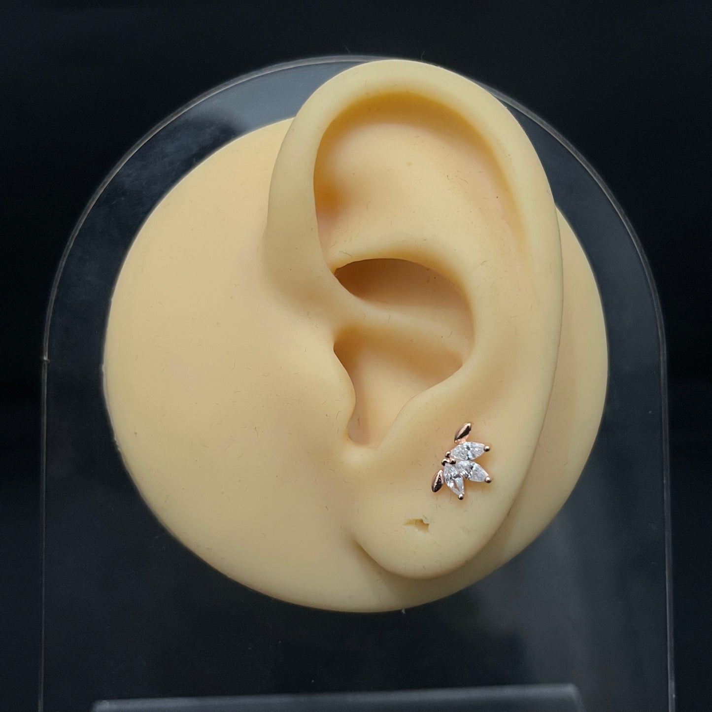 Silver Second Studs Sparks Rosegold