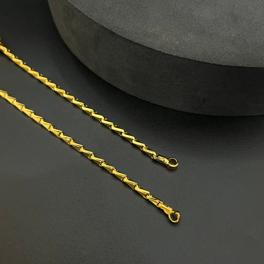 Silver Thali Glass Cutting Chain Peacock Antique