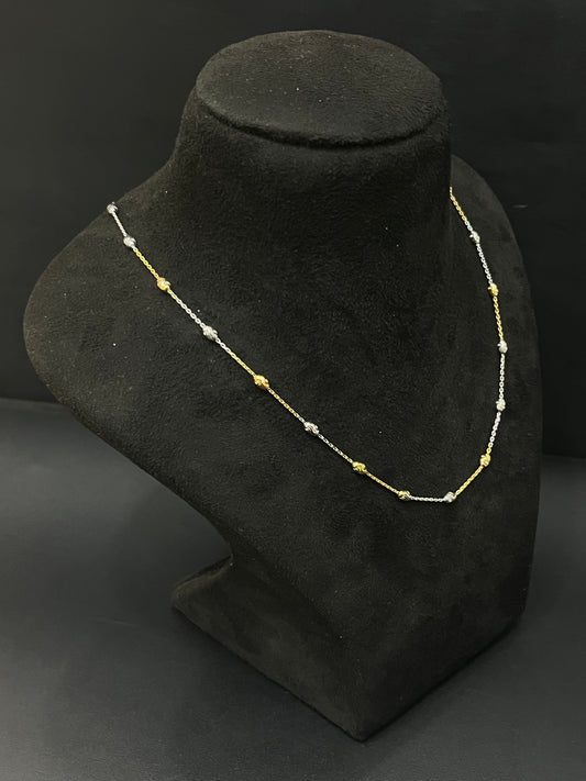 Silver Ladies Pendant Chain Multi Balls