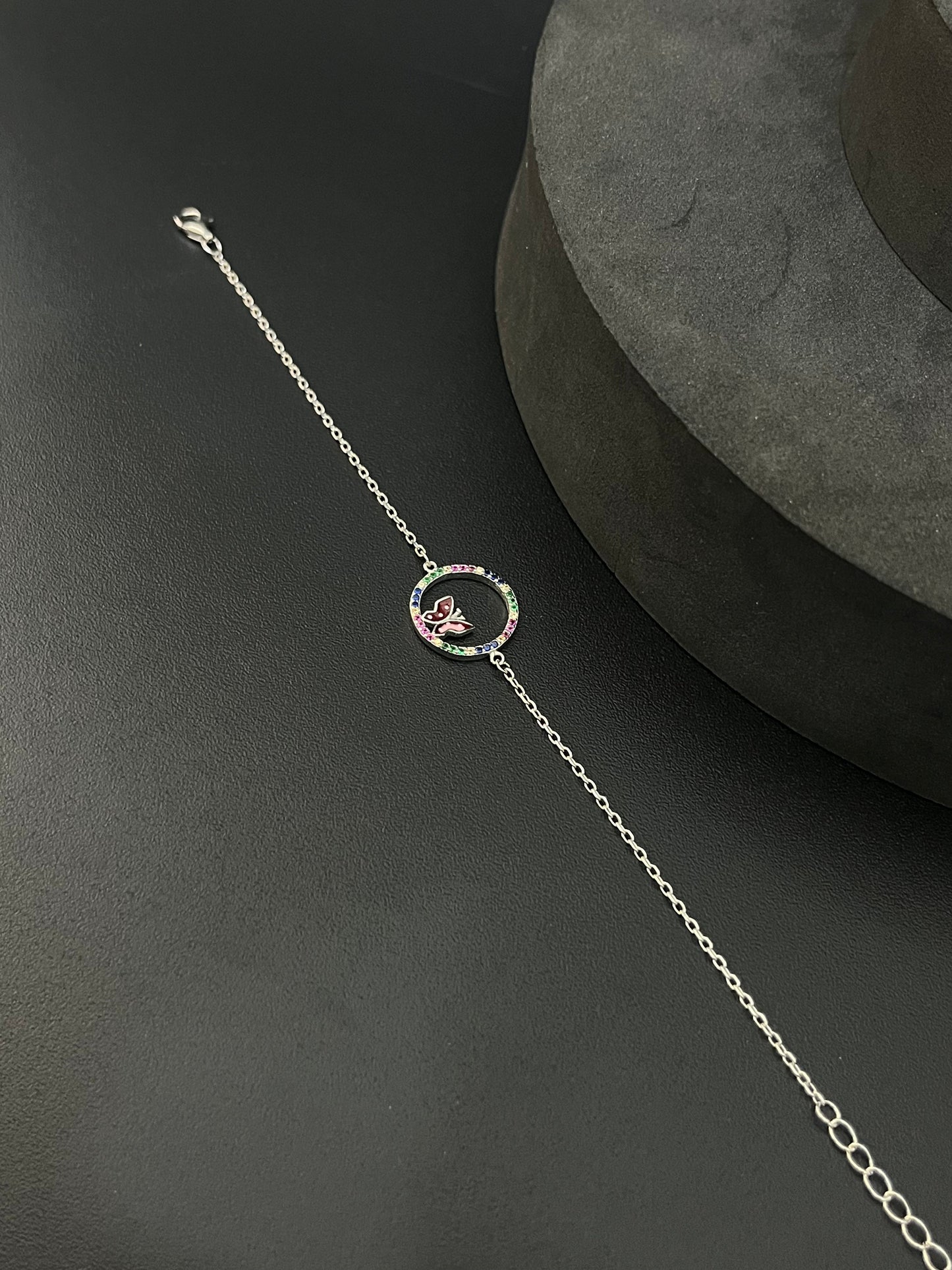 Silver Ladies Bracelet Butterfly