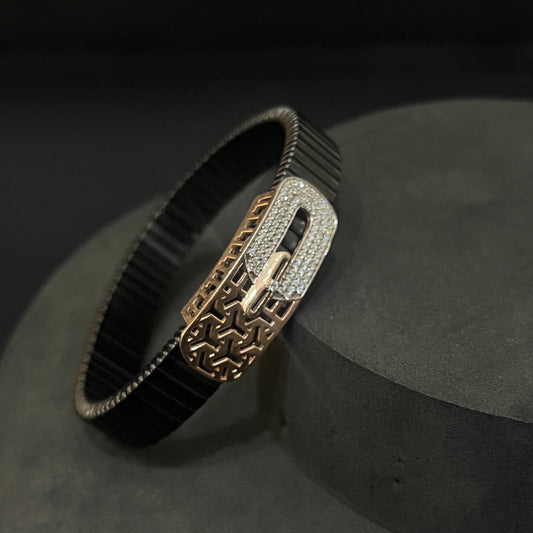 Silver Mens Flexible Band Hexo RG