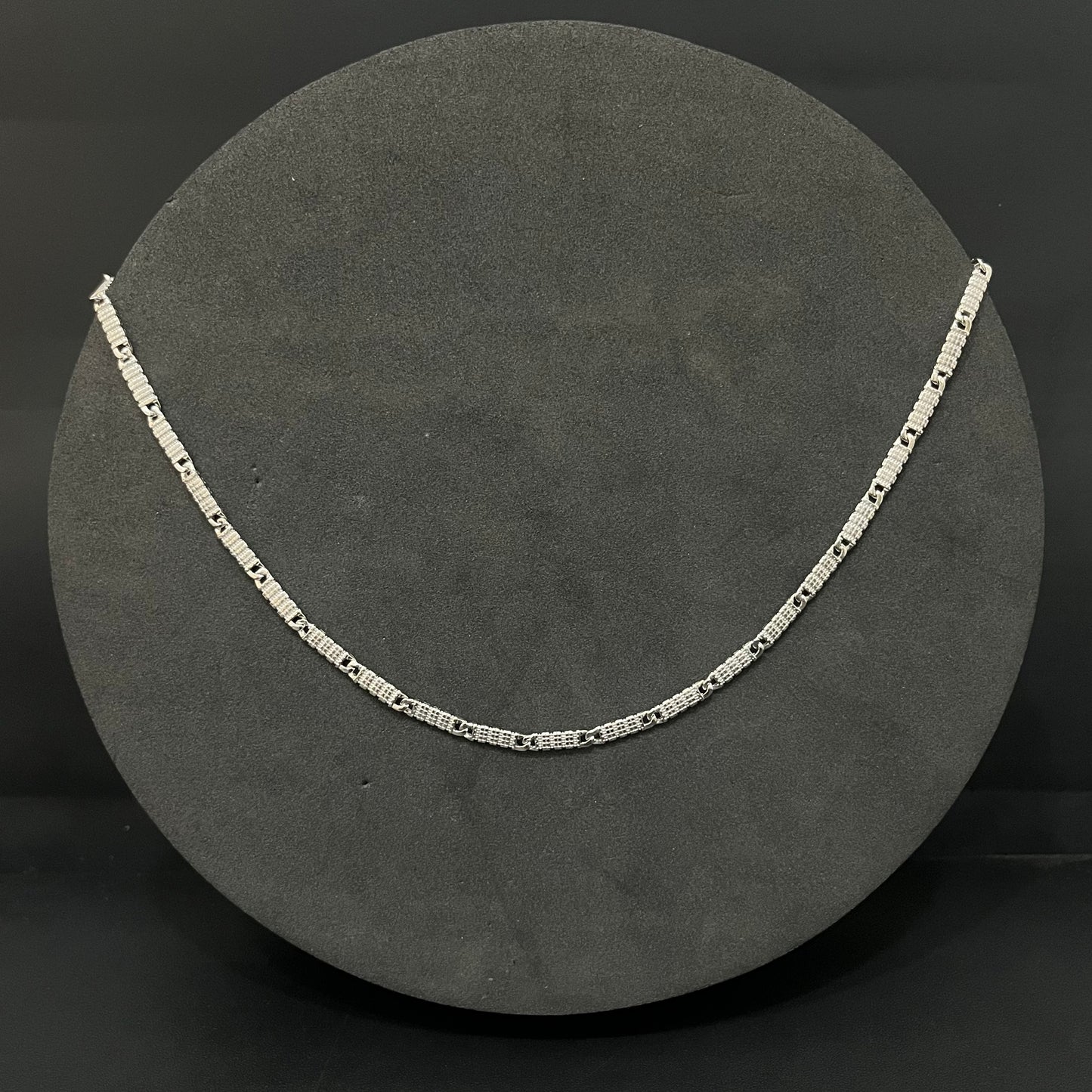Silver Mens Chain Italian Slash Cut