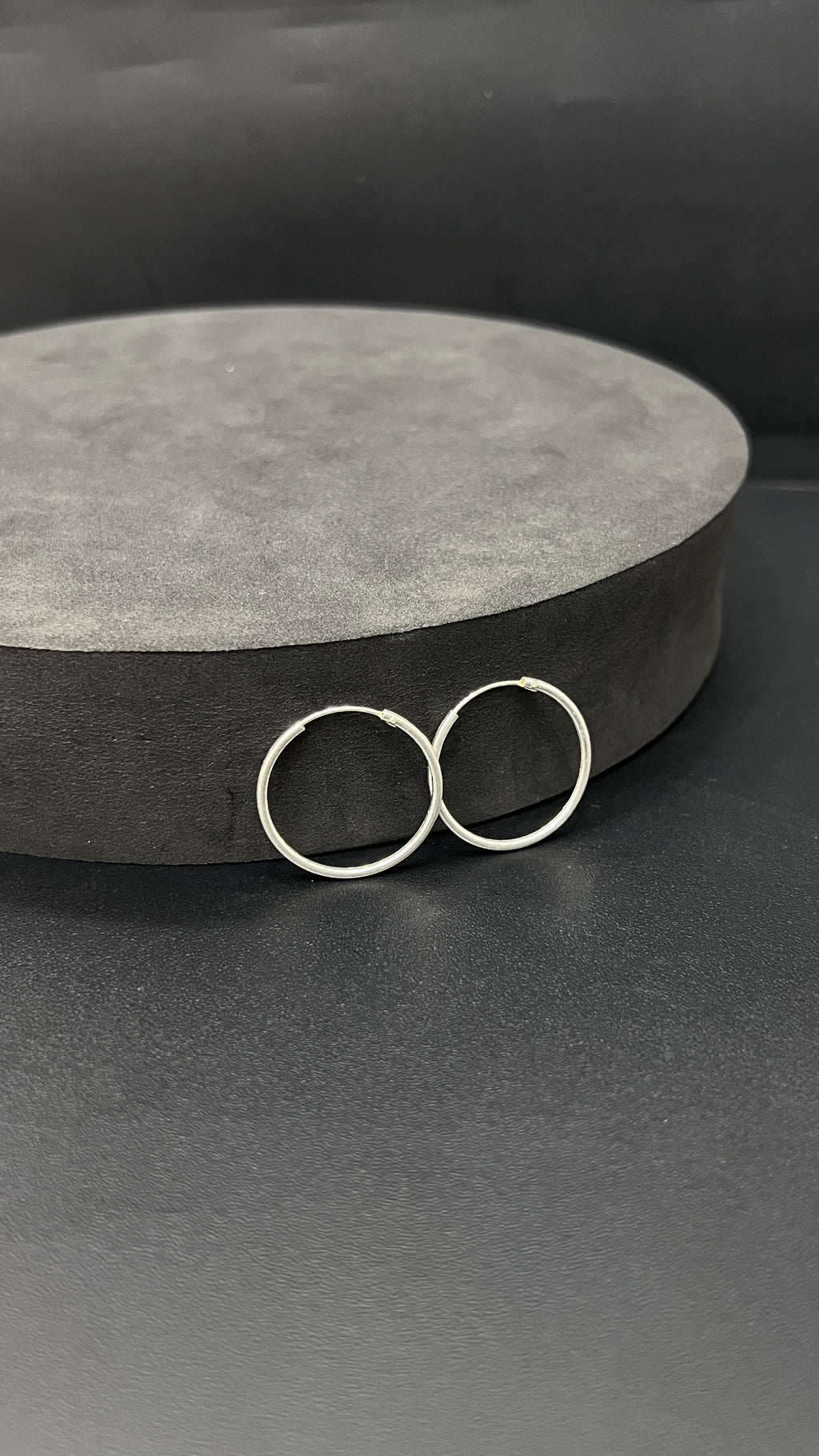 Silver Womens Big Earrings (Earloops)